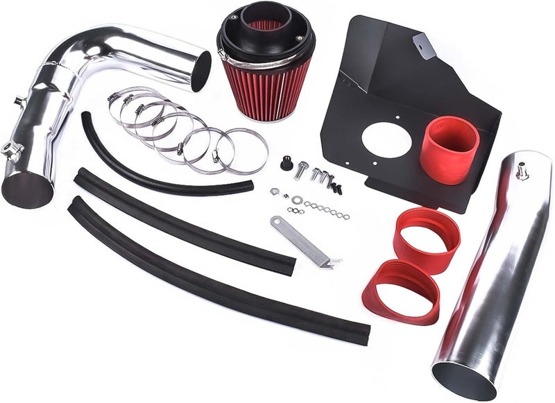 Koomaha HI-DG-12RD-01-E Cold Air Intake Kit with Red Filter and Heat Shield Replacement for 2011-2020 Chrysler 300 Dodge Challenger Charger 2014 2015 300C 3.6L V6 HI-DG-12RD-01 - Image 3